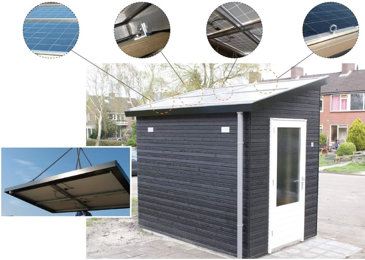 Informatief plaatje over de zonnepanelen op de zwarte berging