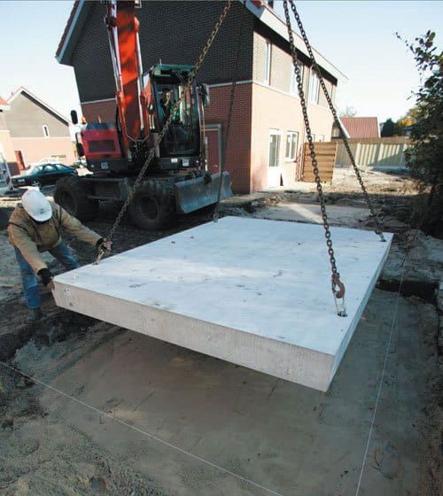 Fundering aan een kraan
