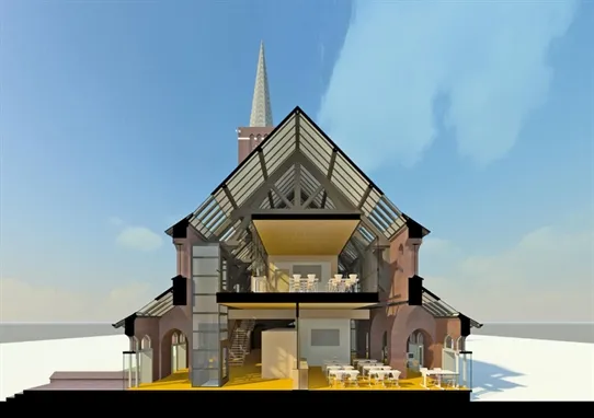 Ontwerp van een school in ee kerk