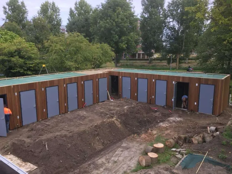 Zeventienvoudige berging in aanbouw